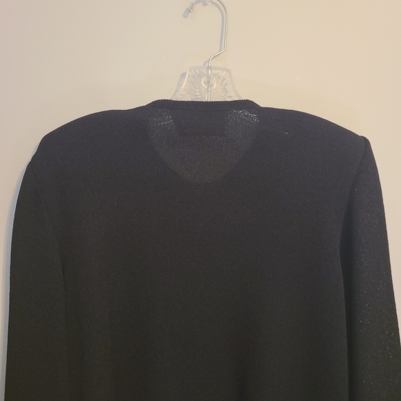 Castleberry | Women's Vintage Black Cardigan Sweater With Gold Buttons (Size 14) - Picture 12 of 14